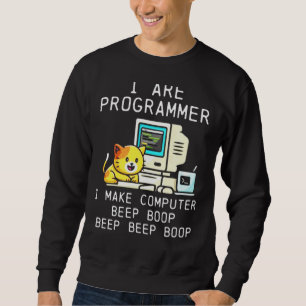 Moletom Codificação de Bips de Cat do Programador