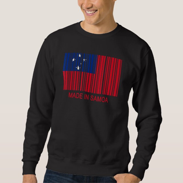 Moletom Código de barras da bandeira de Samoa (Frente)