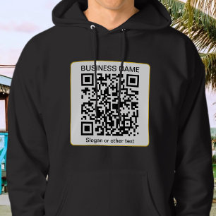 Moletom Código QR editável e escaneável + Nome da sua Empr