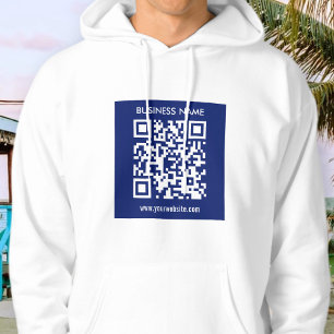 Moletom Código QR editável (gerado instantaneamente)   Azu