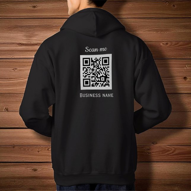 Moletom Código QR Logotipo comercial Professional Black Mo (Criador carregado)