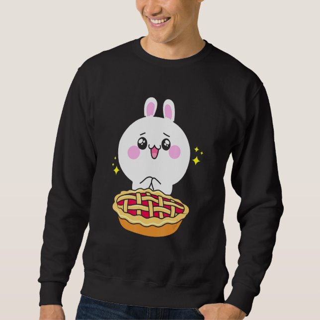 Moletom Coelho comendo crosta torta coelho Assar chef cozi (Frente)