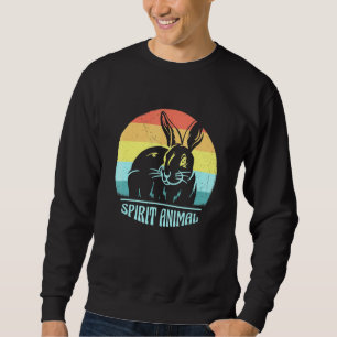 Moletom Coelho - Spirit Animal Vintage Retro Sunset Rabbit
