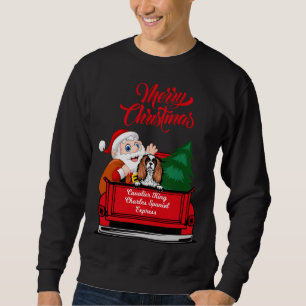 Moletom Cog Cavalier King Charles Spaniel Papai noel Camin