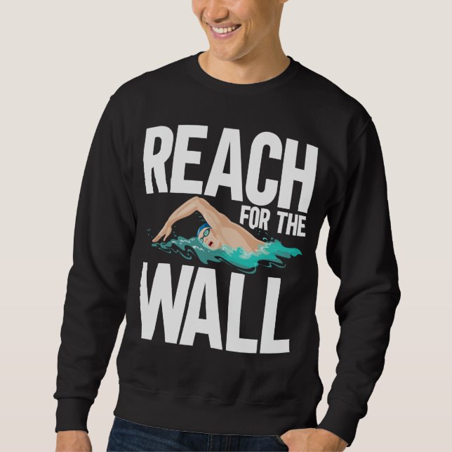 Moletom Coisas de Swimmer da Equipe de Nadação Engraçada (Frente)