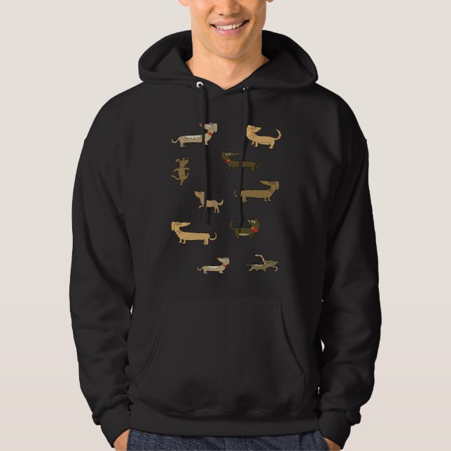 Moletom Colagem de Autocolantes de Cão (Frente)