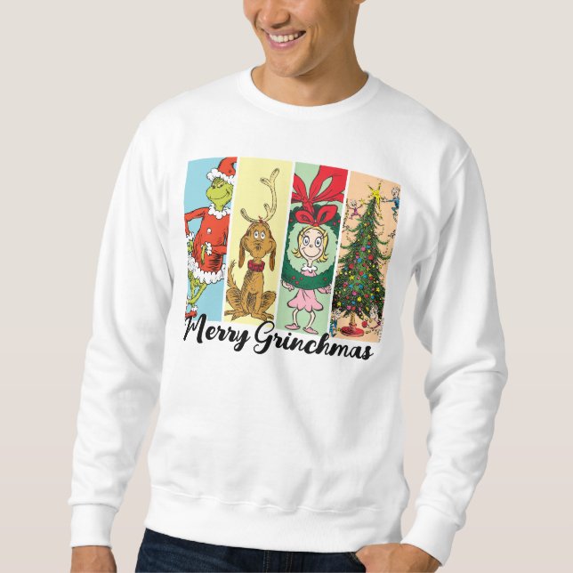 Moletom Colagem de Férias Feliz Grinchmas (Frente)