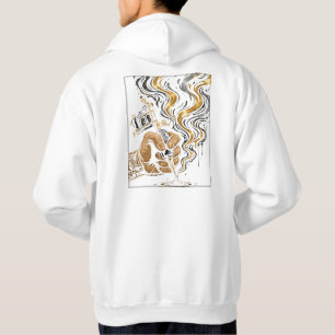 Moletom Coleção de Design Branco e Dourado
