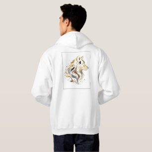 Moletom Coleção de Design Branco e Dourado