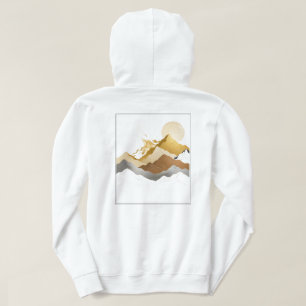 Moletom Coleção de Design Branco e Dourado
