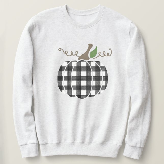 Moletom Colhida de Xadrez de búfalo Unisex (Frente do Design)