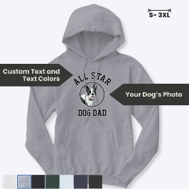 Moletom Collegiate All Star Dog Dad Custom Photo