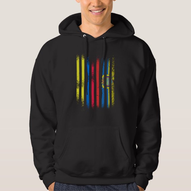 Moletom Colombia Flag Ecuador Grown Country Flags Stripes (Frente)
