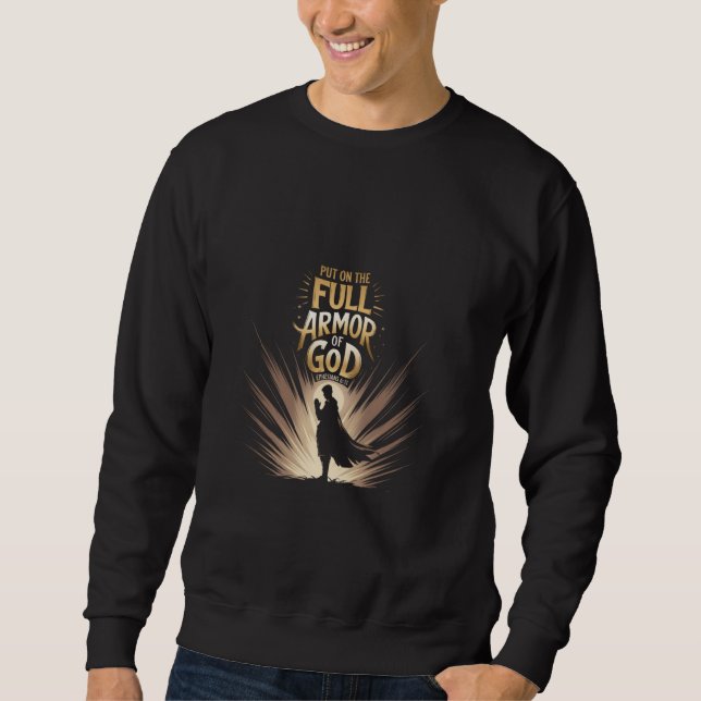 Moletom Coloque a Armadura Completa de Deus Efésios 611 Or (Frente)