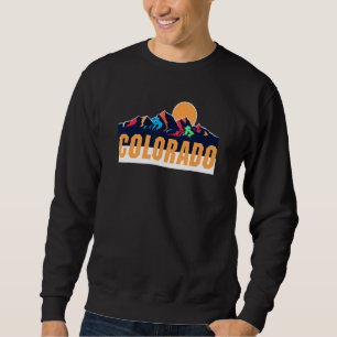 Moletom Colorado Flag Vintage Outdoor Mountain Graphic De