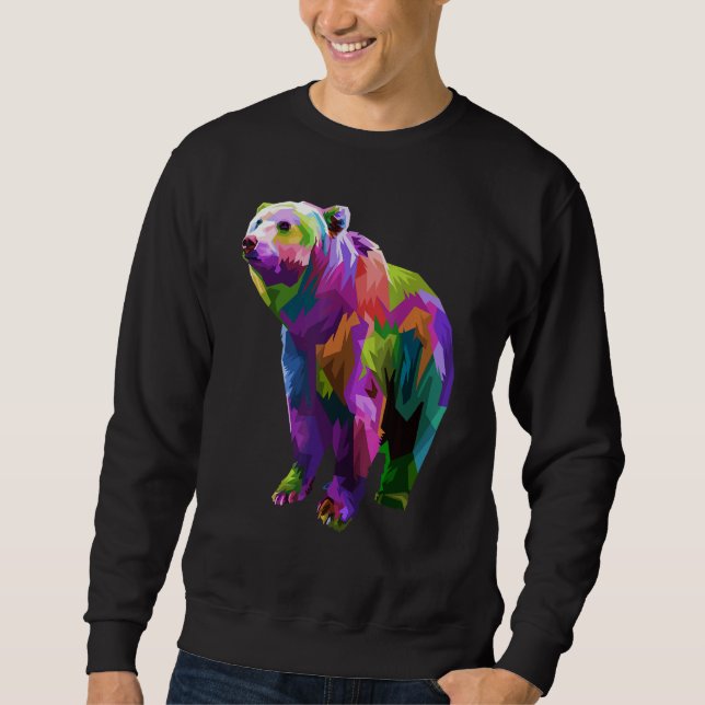 Moletom Colorful Bear Art Graphic (Frente)