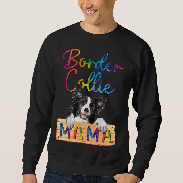 Moletom Colorful Border Collie Mama Dog Mom (Frente)