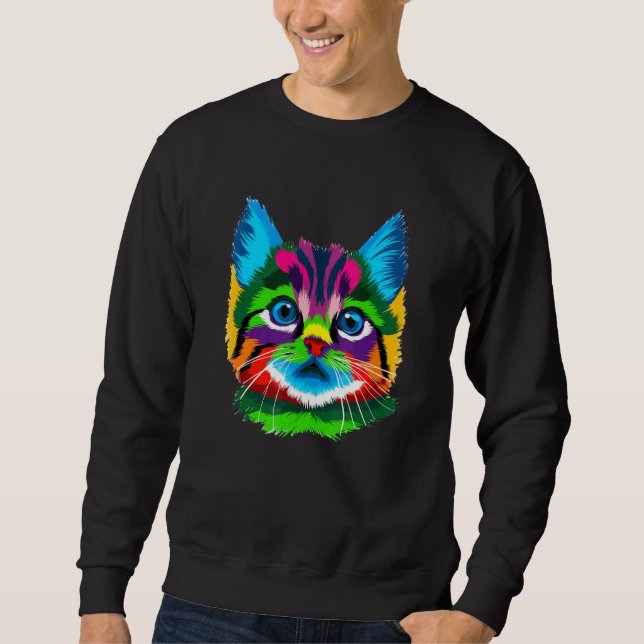 Moletom Colorful Kitty Adoption Cute Cat for kitten (Frente)