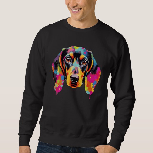 Moletom Colorful Pop Dachshund  Portrait (Frente)