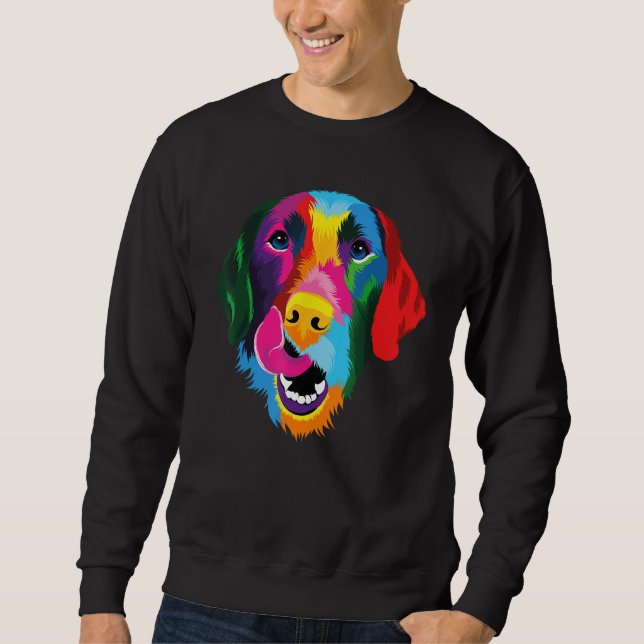 Moletom Colorful Pop Golden Retriever Portrait Owner (Frente)