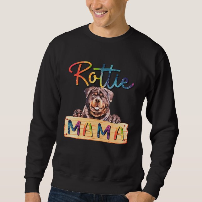 Moletom Colorful Rottweiler Rottie Mama  Dog Mom (Frente)