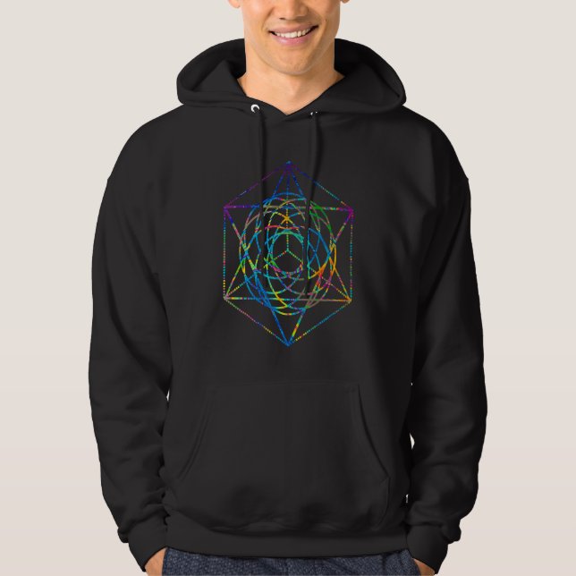 Moletom Colorful Tie Dye Mandala Sacred Geometry Occult Yo (Frente)