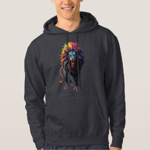 Moletom Colorida Fantasy Art a Lion