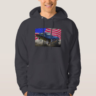 Moletom Com Capuz 1967 Pontiac GTO e bandeira americana