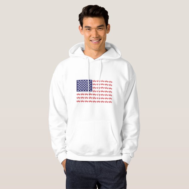 Moletom Com Capuz 4 Rodas Patrióticas (Frente Completa)