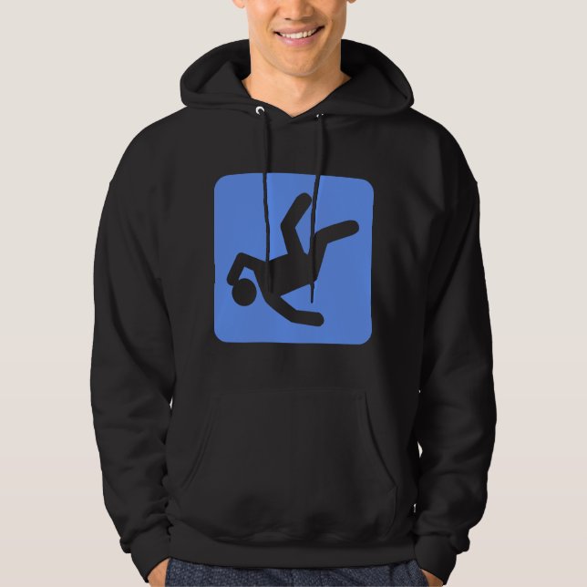 Moletom Com Capuz A Queda do Homem - Azul Bebê (Frente)