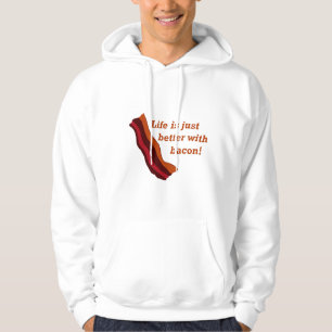 Moletom Com Capuz A vida é melhor com bacon