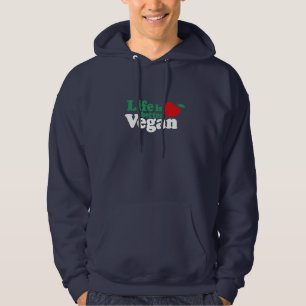 Moletom Com Capuz A vida é melhor Vegan