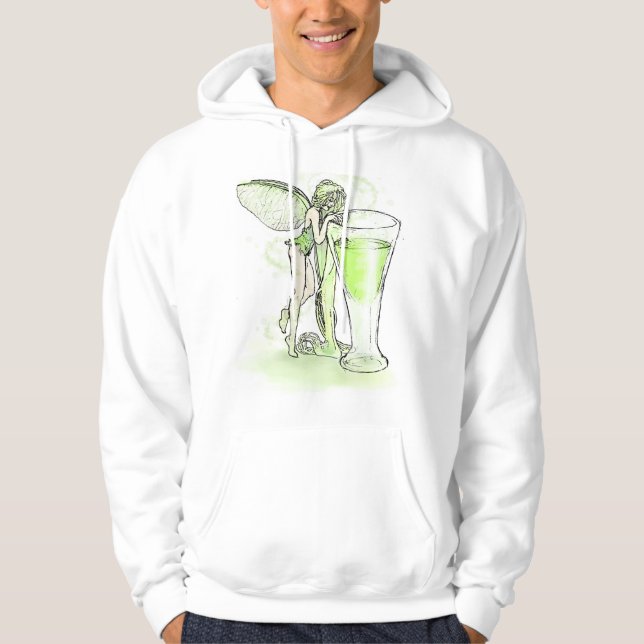 Moletom Com Capuz Absinthe La Fee Verte Fairy With Glass (sem texto) (Frente)