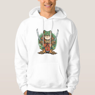 Moletom com capuz adulto guerreiro sapo samurai