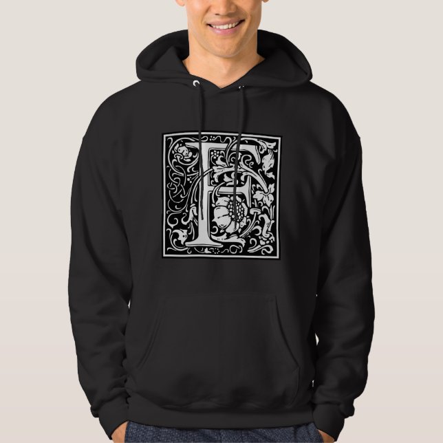 Moletom Com Capuz Alfabeto “F” de William Morris (Frente)
