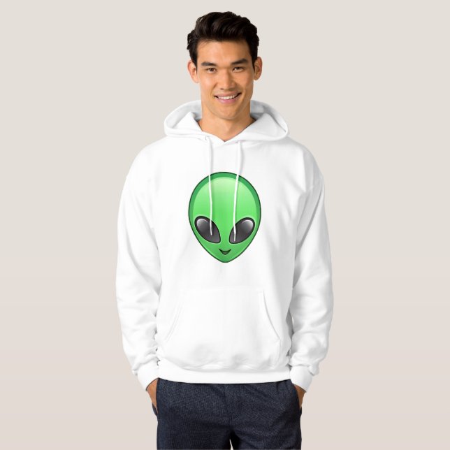 Moletom Com Capuz alienígena emoji mens capuz (Frente Completa)