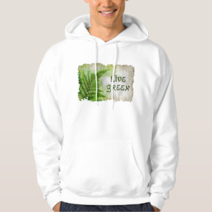 Moletom Com Capuz Amiga do ecologicamente "Verde ao Vivo" Amantes da