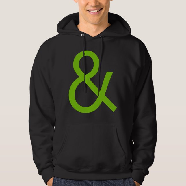 Moletom Com Capuz Ampersand - verde marciano na obscuridade (Frente)