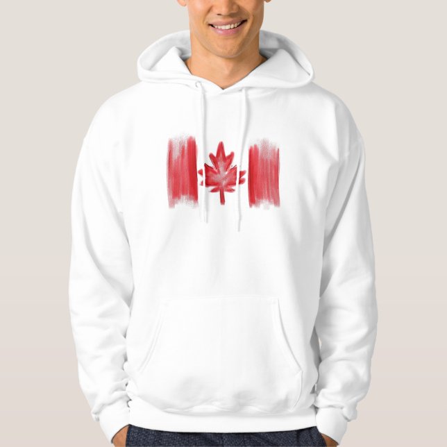 Moletom Com Capuz Anca de bandeira canadense (Frente)