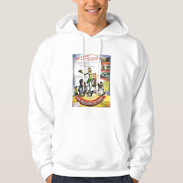 Moletom Com Capuz ANÚNCIO 1942 do filme do Sr. Desinsetar Ir Cidade (Frente)