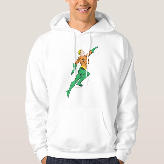 Moletom Com Capuz Aquaman salta (Frente)