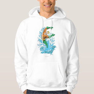 Moletom Com Capuz Aquaman salta na onda