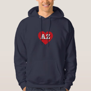 Moletom Com Capuz Arizona Red Heart - Eu amo AZ
