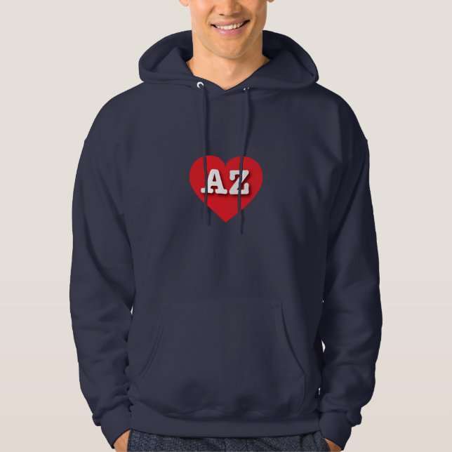 Moletom Com Capuz Arizona Red Heart - Eu amo AZ (Frente)