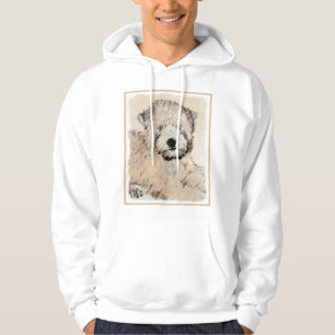 Moletom Com Capuz Arte Wheaten Macio-Revestida do cão da pintura do