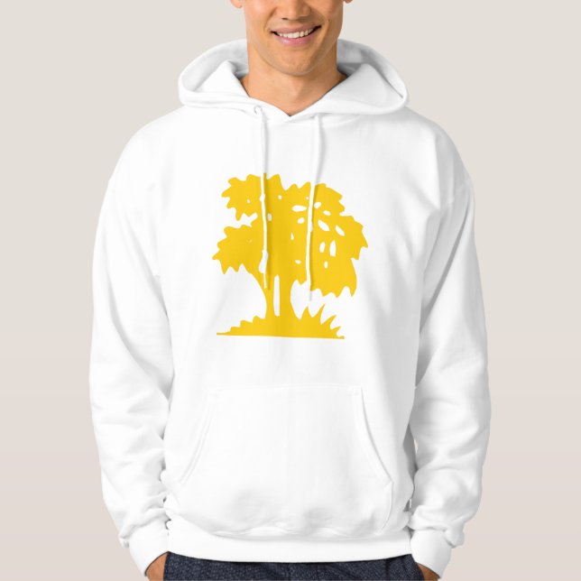 Moletom Com Capuz Árvore de Desenho - Âmbar (Frente)