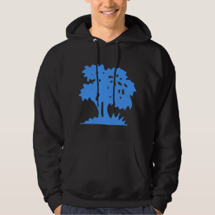 Moletom Com Capuz Árvore de desenho - Azul bebê