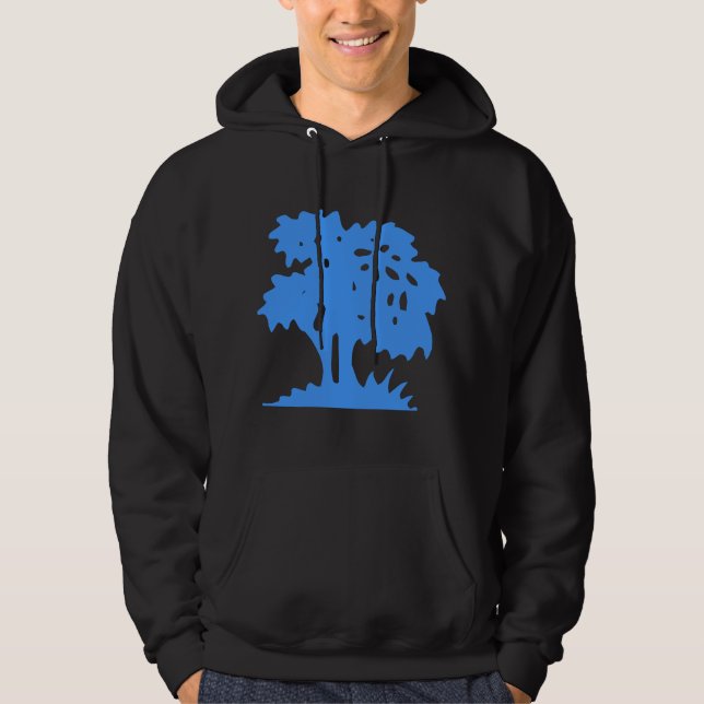 Moletom Com Capuz Árvore de desenho - Azul bebê (Frente)