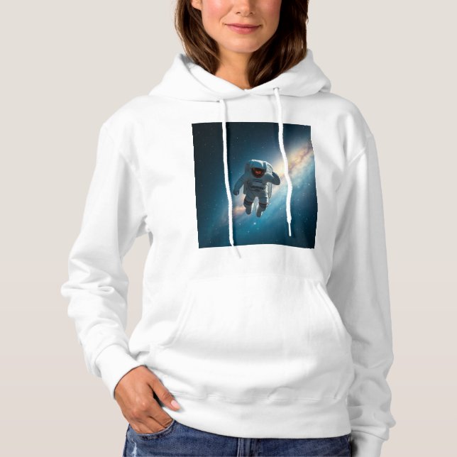 Moletom com Capuz Astronauta Espaço Galáxia Femini (Frente)