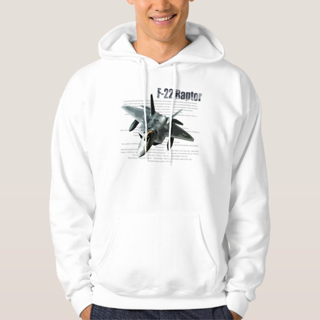 Moletom Com Capuz Aviation art parka "F-22 Raptor" (Frente)